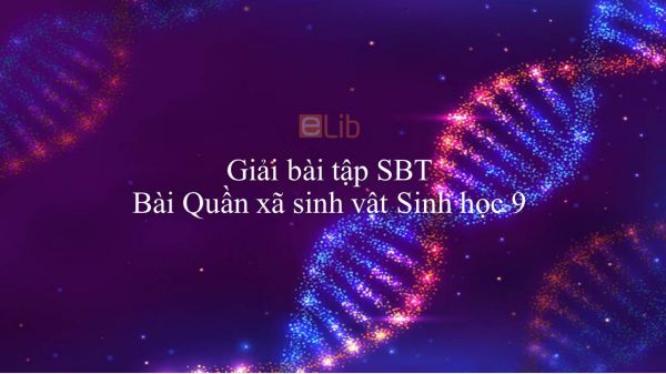 Giải bài tập SBT Sinh học 9 Bài 49: Quần xã sinh vật