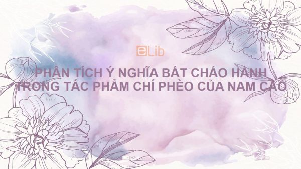 Phân tích ý nghĩa bát cháo hành trong tác phẩm Chí Phèo của Nam Cao