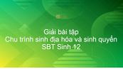 Giải SBT Sinh 12 Bài 44: Chu trình sinh địa hóa và sinh quyển