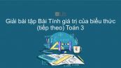 Giải bài tập VBT Toán 3 Bài 77: Tính giá trị của biểu thức (tiếp theo)