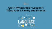 Unit 1 lớp 2: What's this?-Lesson 4