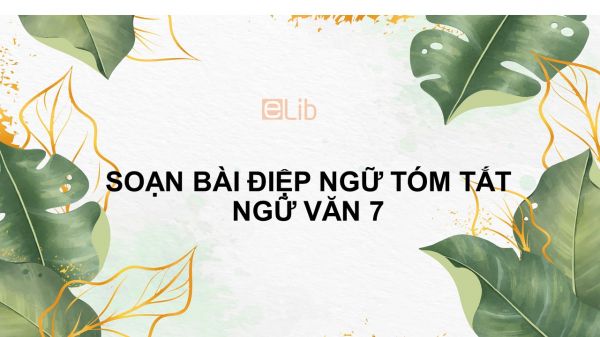 Soạn bài Điệp ngữ Ngữ văn 7 tóm tắt