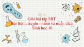 Giải bài tập SBT Sinh học 10 Bài 32: Bệnh truyền nhiễm và miễn dịch