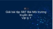 Giải bài tập SBT Vật lý 7 Bài 13: Môi trường truyền âm