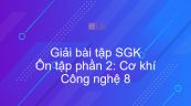 Giải bài tập SGK Công nghệ 8 Ôn tập phần 2: Cơ khí