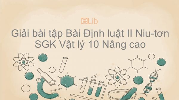 Giải bài tập SGK Vật lý 10 Nâng cao Bài 15: Định luật II Niu-tơn