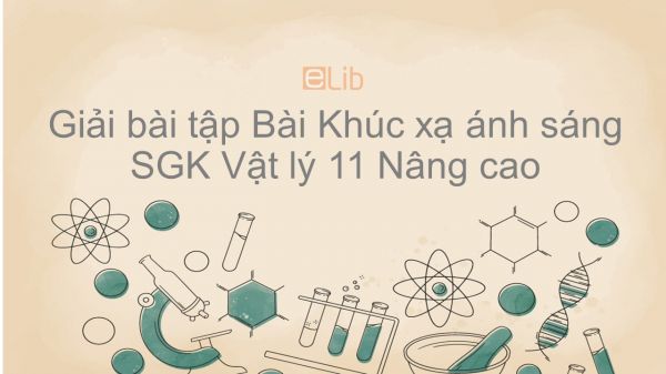 Giải bài tập SGK Vật lý 11 Nâng cao Bài 44: Khúc xạ ánh sáng