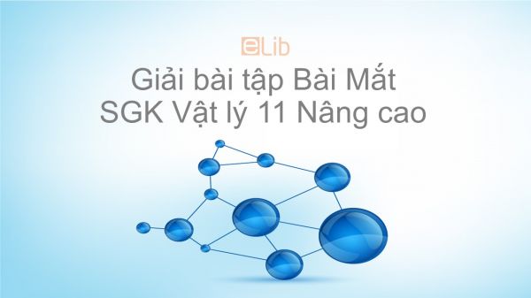 Giải bài tập SGK Vật lý 11 Nâng cao Bài 50: Mắt