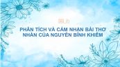 Phân tích và cảm nhận bài thơ Nhàn của Nguyễn Bỉnh Khiêm