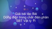 Giải bài tập SBT Vật Lí 11 Bài 14: Dòng điện trong chất điện phân