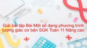 Giải bài tập SGK Toán 11 Nâng cao Bài 3: Một số dạng phương trình lượng giác cơ bản