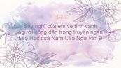 Suy nghĩ của em về tình cảnh người nông dân trong truyện ngắn Lão Hạc - Nam Cao