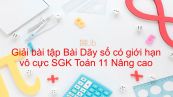 Giải bài tập SGK Toán 11 Nâng cao Chương 4 Bài 3: Dãy số có giới hạn vô cực