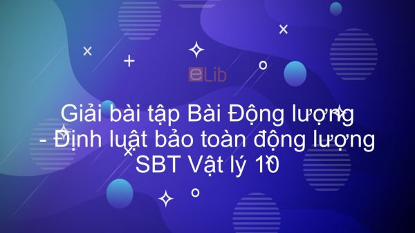 Giải bài tập SBT Vật Lí 10 Bài 23: Động lượng. Định luật bảo toàn động lượng