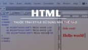 Thuộc tính style trong HTML
