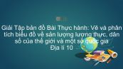 Giải Tập bản đồ Địa lí 10 Bài 31: Thực hành: Vẽ và phân tích biểu đồ về sản lượng lương thực, dân số của thế giới và một số quốc gia