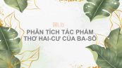 Phân tích tác phẩm Thơ Hai-cư của Ba-sô
