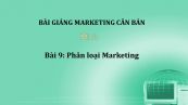 Bài 9: Phân loại Marketing