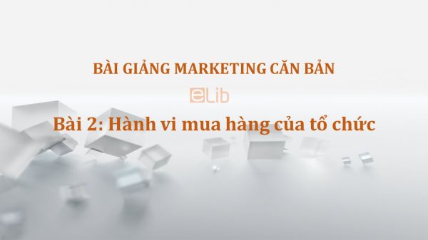 Bài 2: Hành vi mua hàng của tổ chức