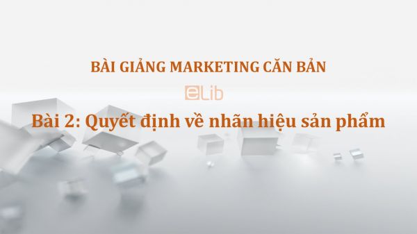 Bài 2: Quyết định về nhãn hiệu sản phẩm