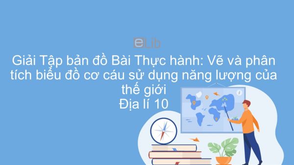 Giải Tập bản đồ Địa lí 10 Bài 37: Thực hành: Vẽ và phân tích biểu đồ cơ cấu sử dụng năng lượng của TG