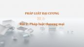Bài 2: Pháp luật thương mại