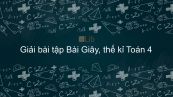 Giải bài tập VBT Toán 4 Bài Bài 20: Giây, thế kỉ