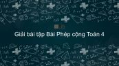 Giải bài tập VBT Toán 4 Bài Bài 29: Phép cộng