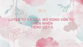 Luyện từ và câu: Mở rộng vốn từ: Thiên nhiên Tiếng Việt 5