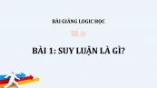 Bài 1: Suy luận là gì?