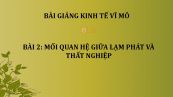 Bài 2: Mối quan hệ giữa lạm phát và thất nghiệp
