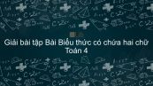 Giải bài tập VBT Toán 4 Bài 32: Biểu thức có chứa hai chữ
