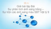 Giải bài tập SBT Vật Lí 9 Bài 53 - 54: Sự phân tích ánh sáng trắng. Sự trộn các ánh sáng màu