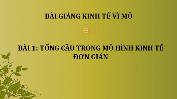 Bài 1: Tổng cầu trong mô hình kinh tế đơn giản