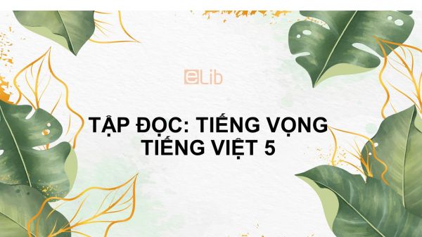 Tập đọc: Tiếng vọng Tiếng Việt 5