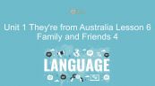 Unit 1 lớp 4: They're from Australia - Lesson 6