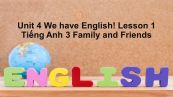 Unit 4 lớp 3: We have English!-Lesson 1