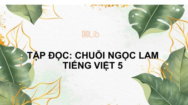 Tập đọc: Chuỗi ngọc lam Tiếng Việt 5