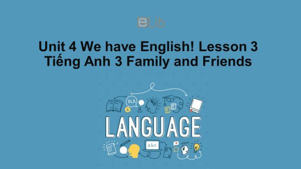 Unit 4 lớp 3: We have English!-Lesson 3