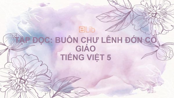 Tập đọc: Buôn Chư Lênh đón cô giáo Tiếng Việt 5