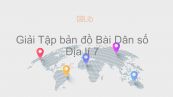Giải Tập bản đồ Địa lí 7 Bài 1: Dân số