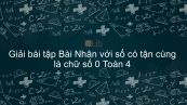 Giải bài tập VBT Toán 4 Bài 53: Nhân với số có tận cùng là chữ số 0