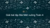 Giải bài tập VBT Toán 4 Bài 55: Mét vuông