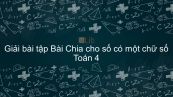 Giải bài tập VBT Toán 4 Bài 67: Chia cho số có một chữ số