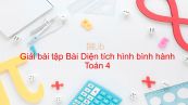 Giải bài tập VBT Toán 4 Bài 94: Diện tích hình bình hành