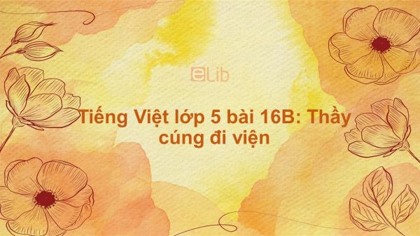 Tiếng Việt lớp 5 bài 16B: Thầy cúng đi viện