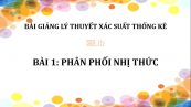 Bài 1: Phân phối nhị thức