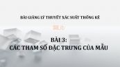 Bài 3: Các tham số đặc trưng của mẫu