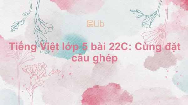 Tiếng Việt lớp 5 bài 22C: Cùng đặt câu ghép