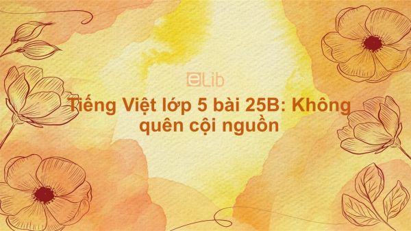 Tiếng Việt lớp 5 bài 25B: Không quên cội nguồn